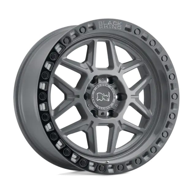 Llantas Black Rhino Kelso Battleship Gray with Black Ring 6 hoyos - 1
