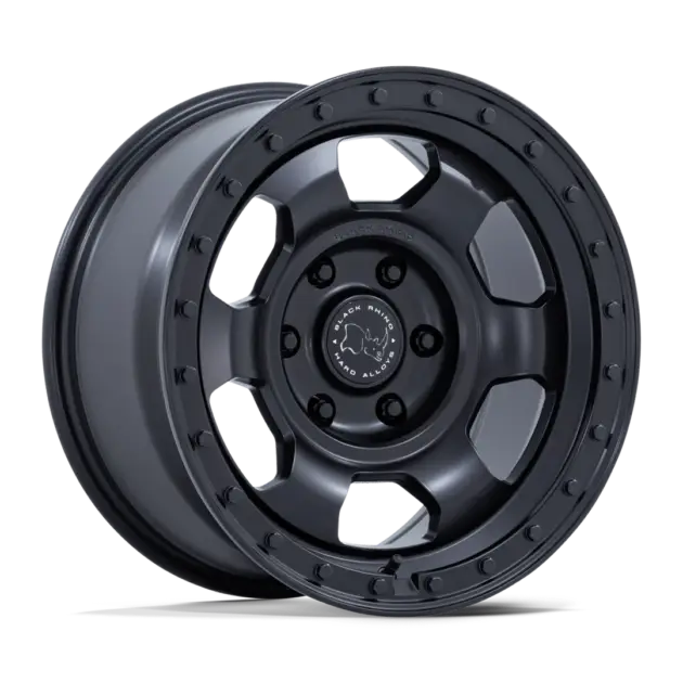 Llantas Black Rhino Trooper Matte Black 6 hoyos - 1
