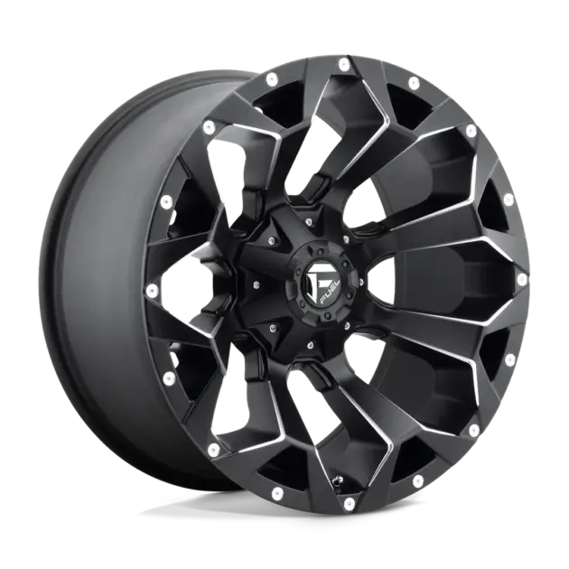 Llantas Fuel Assault aro 17x9 apernadura 12x135/139.7 (6x5.5) ET -12 Matte Black Milled