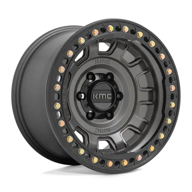 Llantas KMC Tank Beadlock Anthracite 6 hoyos - 1