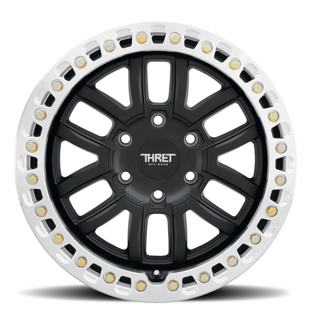 Llantas THRET 602 Maze Beadlock Matte Black Machined Ring 6 hoyos - 2