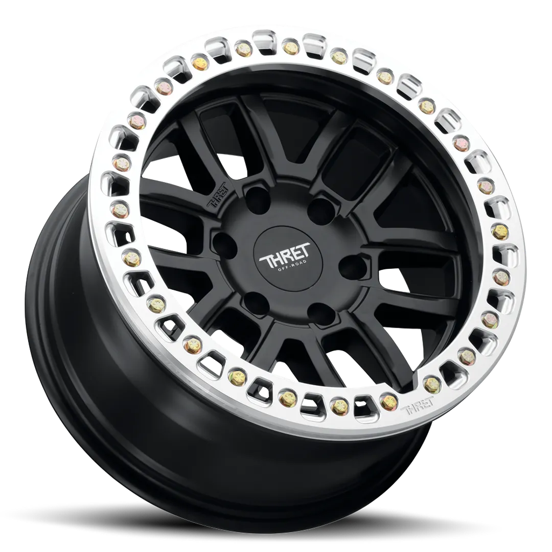 Llantas THRET 602 Maze Beadlock Matte Black Machined Ring 6 hoyos - 3