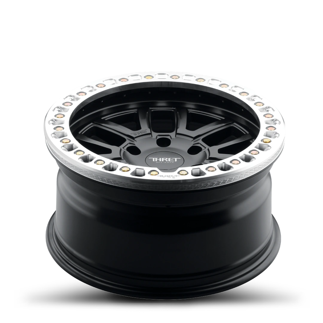 Llantas THRET 602 Maze Beadlock Matte Black Machined Ring 6 hoyos - 4