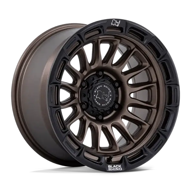 Llantas Black Rhino Rival aro 17" ancho 8.5" apernadura 6x139.7 (6x5.5) ET 10 Burnt Bronze with Matte Black Lip