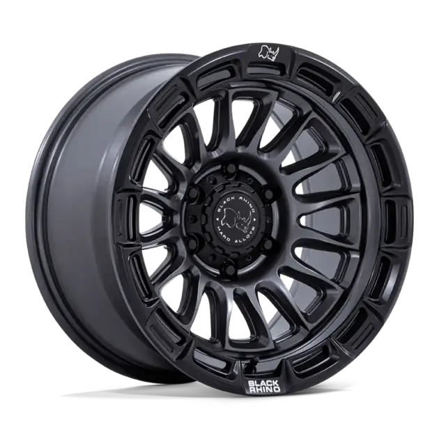 Llantas Black Rhino Rival aro 17" ancho 9" apernadura 6x139.7 (6x5.5) ET 1 Matte Gunmetal with Matte Black Lip