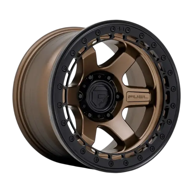Llantas Fuel Block aro 17x9 apernadura 6x139.7 (6x5.5) ET -12 Matte Bronze with Black Ring