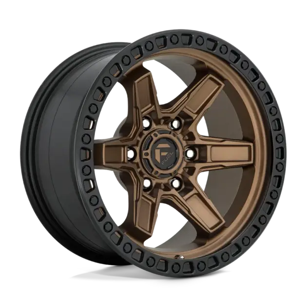 Llantas Fuel Kicker aro 17x9 apernadura 6x139.7 (6x5.5) ET -12 Matte Bronze Black Bead Ring