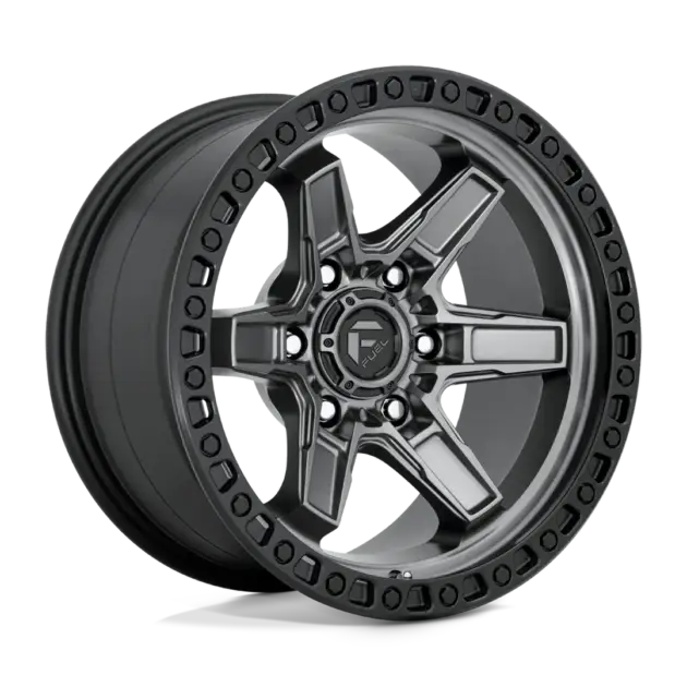 Llantas Fuel Kicker aro 17x9 apernadura 5x127 (5x5) ET -12 Matte Gunmetal Black Bead Ring