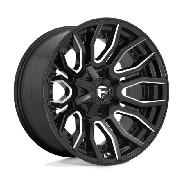 Llantas Fuel Rage aro 20x9 apernadura 12x135/139.7 (6x5.5) ET 1 Gloss Black Milled