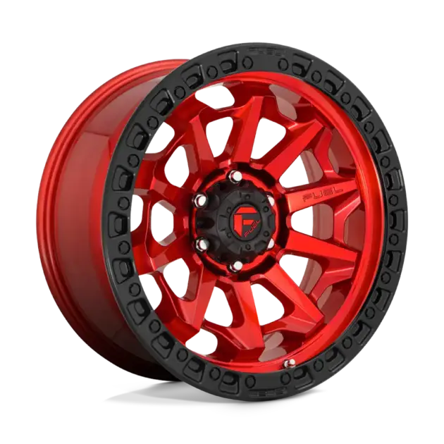Llantas Fuel Covert aro 17x9 apernadura 6x139.7 (6x5.5) ET -12 Candy Red Black Bead Ring