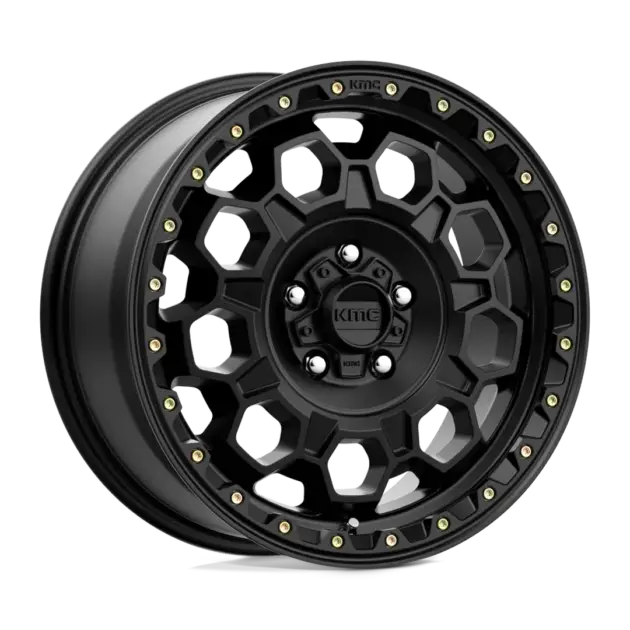 Llantas KMC Trek aro 17"x9" apernadura 6x139.7 (6x5.5) ET -12 Satin Black