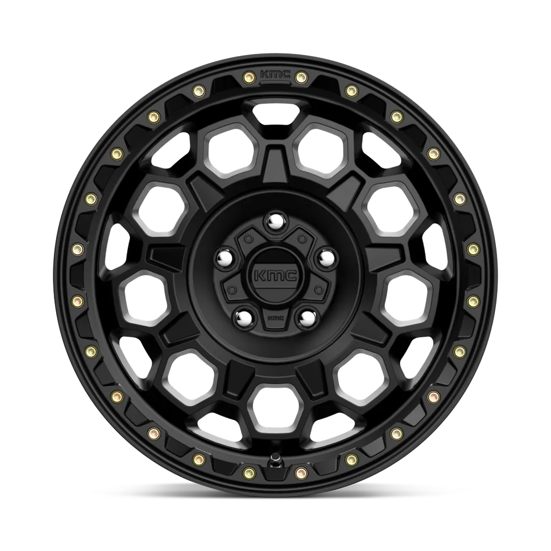 Llantas KMC Trek aro 17"x9" apernadura 6x139.7 (6x5.5) ET -12 Satin Black - Imagen 2