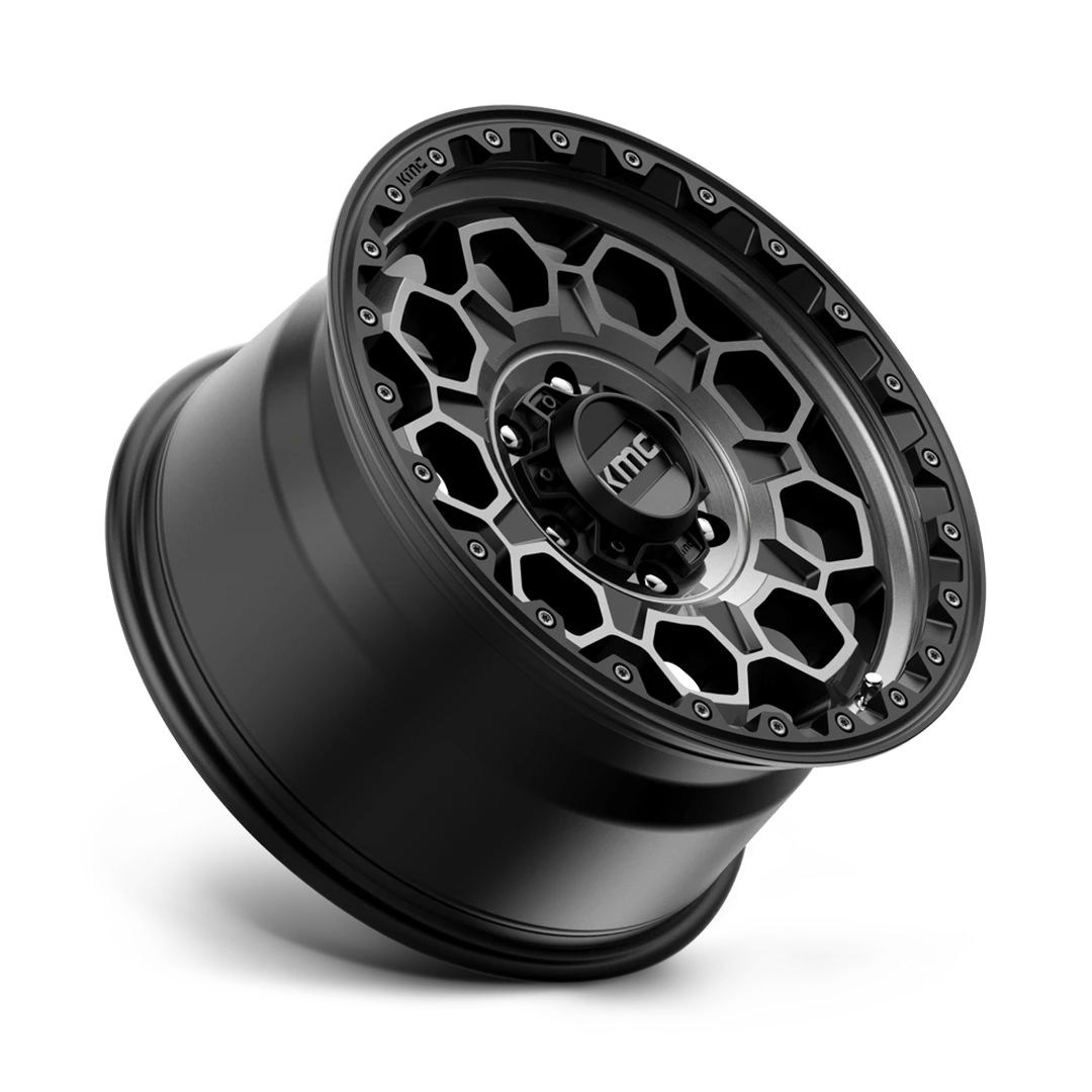 Llantas KMC Trek aro 17"x9" apernadura 5x127 (5x5) ET -12 Satin Black with Gray Tint - Imagen 3