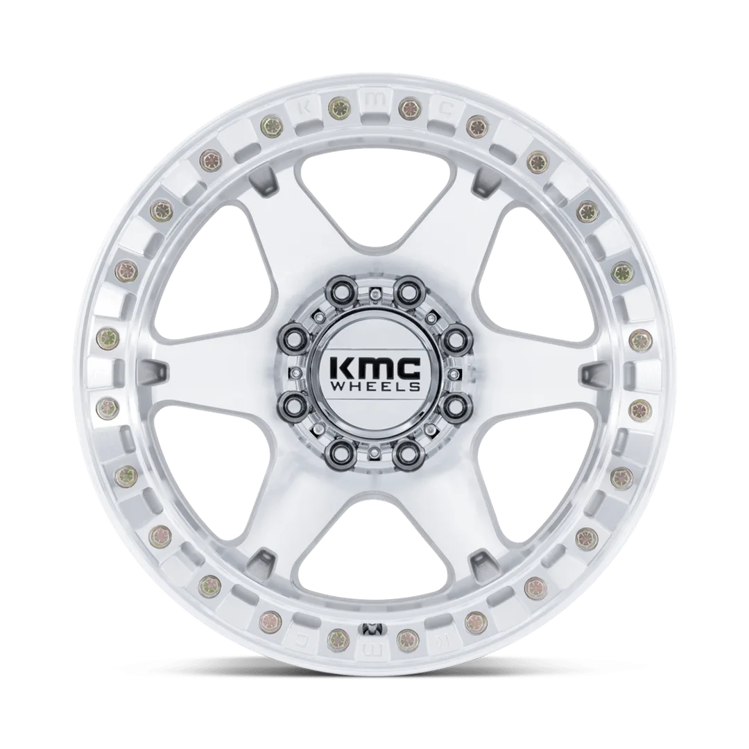 Llantas KMC VI Beadlock aro 17"x9" apernadura 5x127 (5x5) ET -38 Machined - Imagen 2